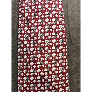 Vineyard Vines Men’s 100% Silk Tie Oak‎ Hall 1859 Cotton Bolls Red White Novelty